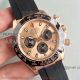Perfect Replica Noob Factory Rolex Daytona 4130 Rose Gold Dial Rubber Strap 40mm Men's Watch (2)_th.jpg